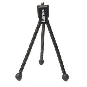 Hama Mini Compact Camera Tripod Table Top Flexible Legs Black Metal Clip